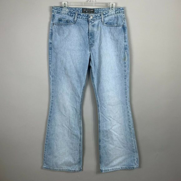 Vintage Silvertab Levis Flare 11M Mid-rise Boyfriend Light Wash Plain Pockets - Picture 11 of 12